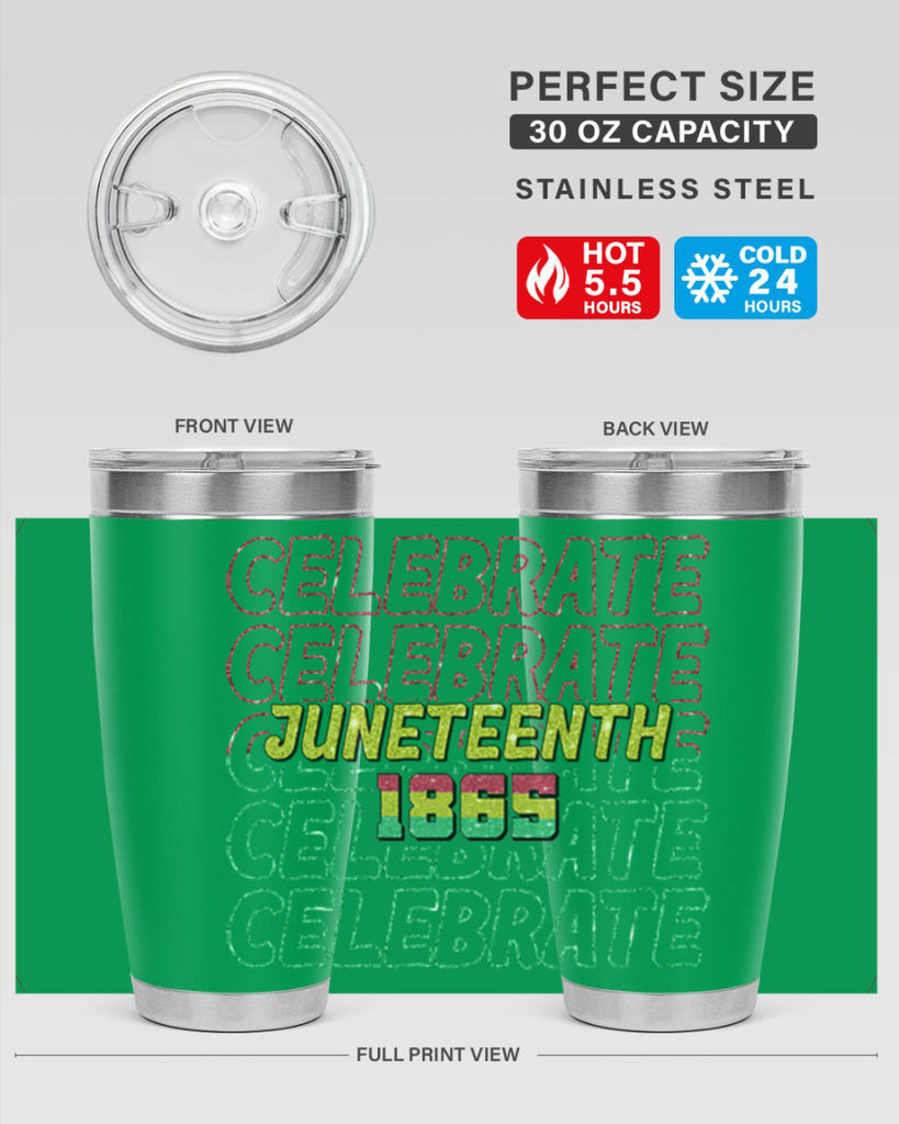 Celabrate Juneteenth Since 1865 Png 18#- Juneteenth- tumbler