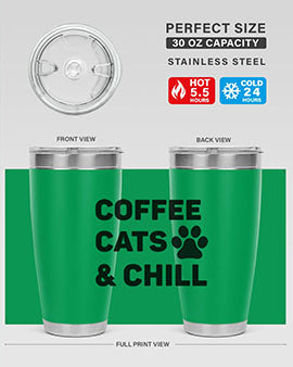 Coffee Cat Style 41#- cat- Tumbler