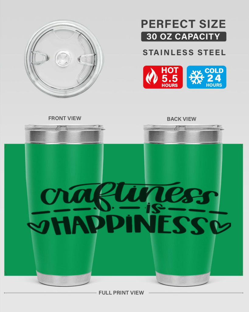 Craftiness Is Happiness 35#- crafting- Tumbler