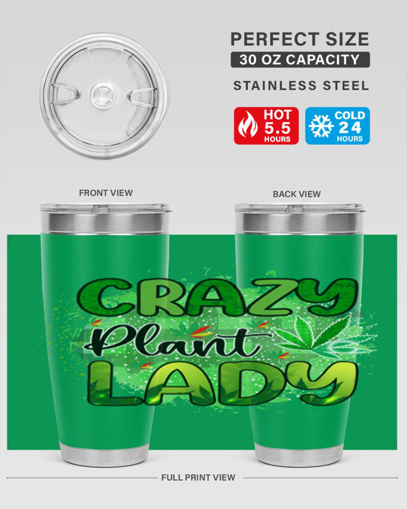 Crazy Plant Lady 64#- marijuana- Tumbler