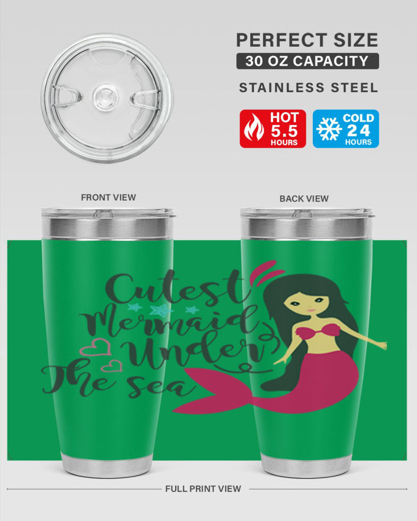 Cutest Mermaid under the sea 95#- mermaid- Tumbler