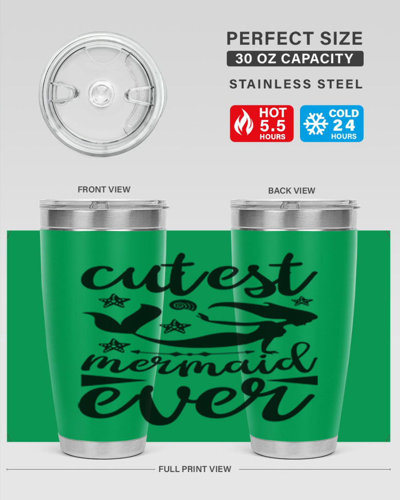 Cutest mermaid ever design 103#- mermaid- Tumbler