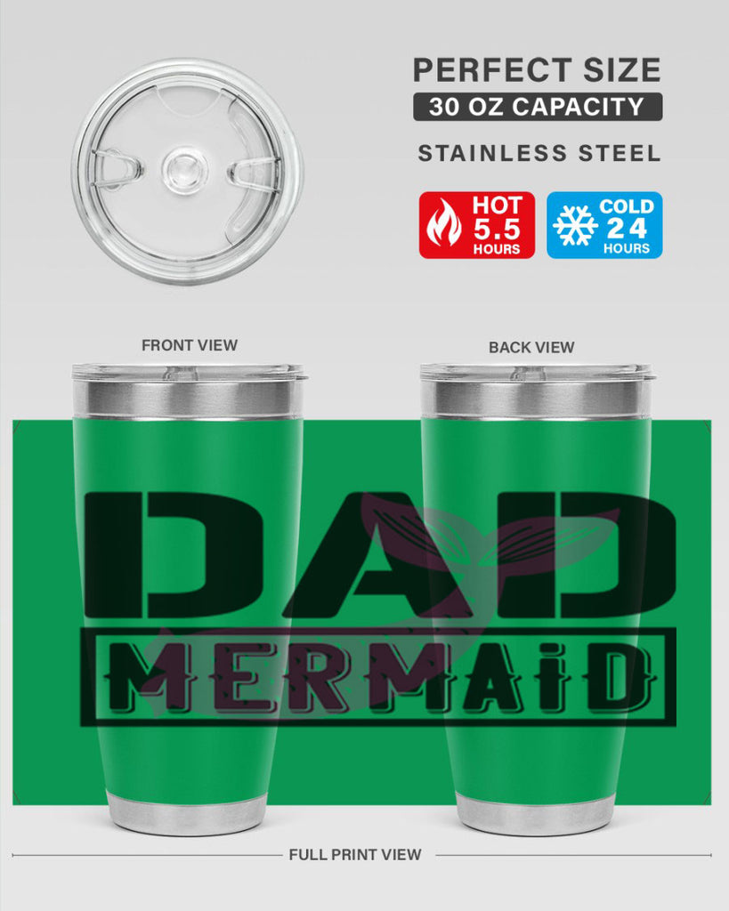 Dad mermaid 111#- mermaid- Tumbler