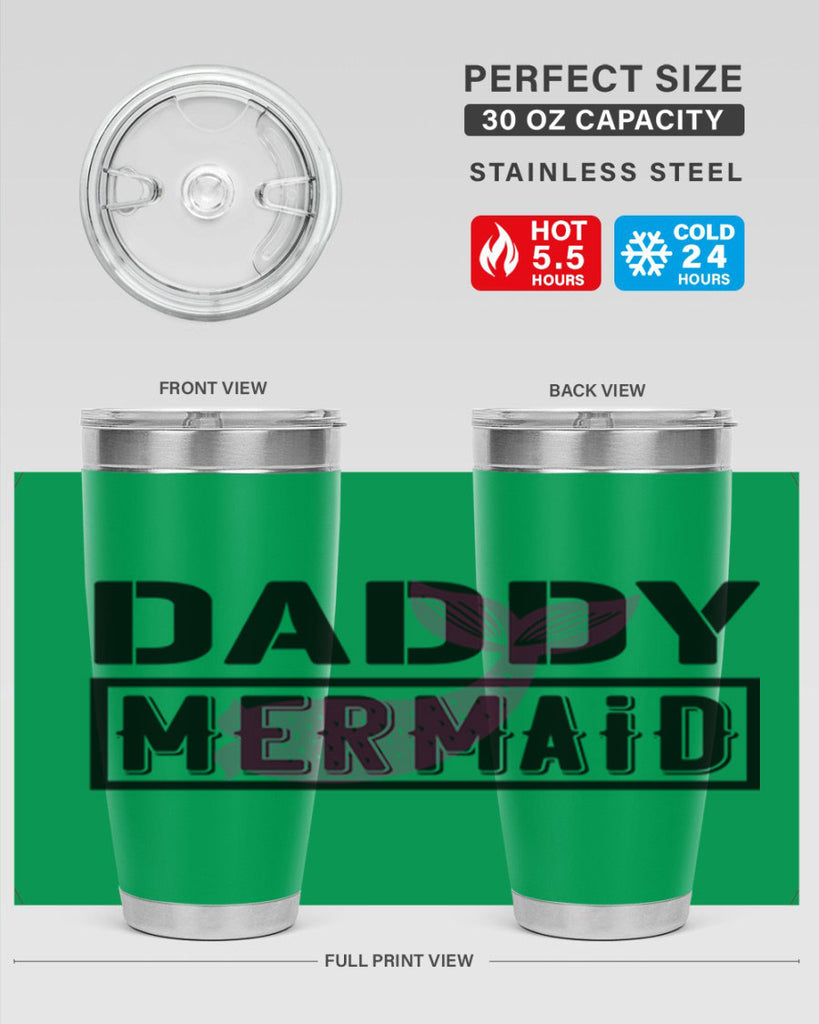 Daddy mermaid 112#- mermaid- Tumbler