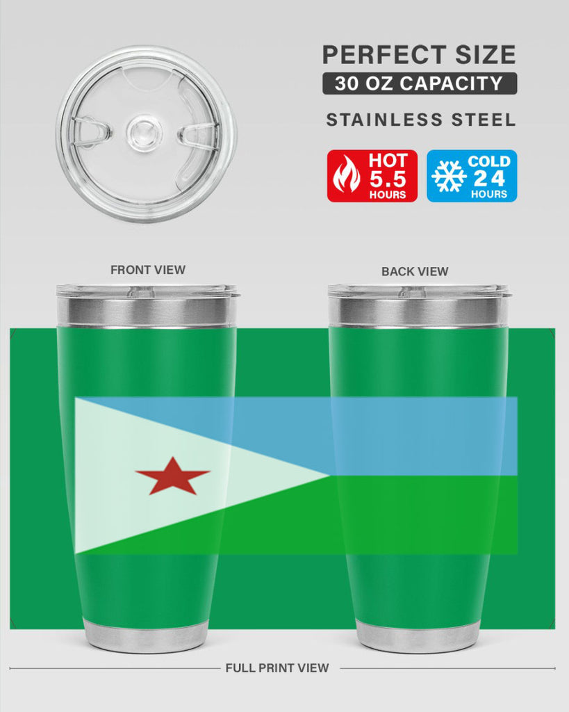 Djibouti 150#- world flags- Tumbler