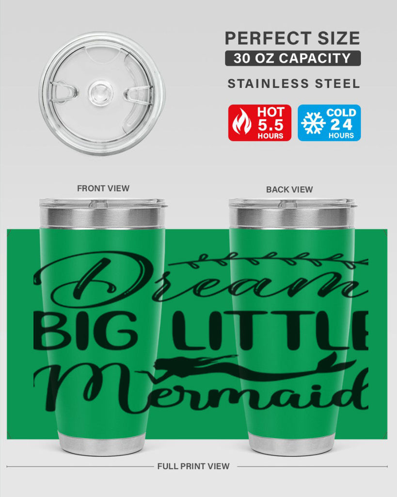 Dream big little mermaid 125#- mermaid- Tumbler