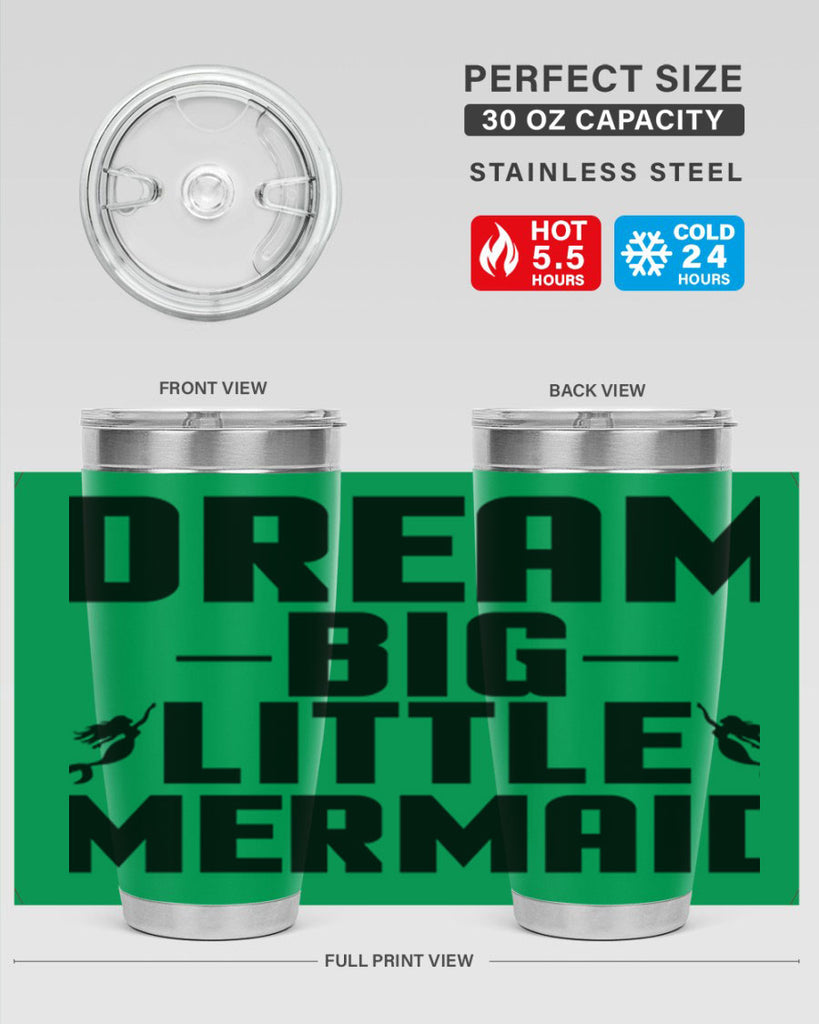 Dream big little mermaid 132#- mermaid- Tumbler