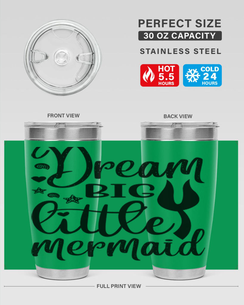 Dream big little mermaid 136#- mermaid- Tumbler