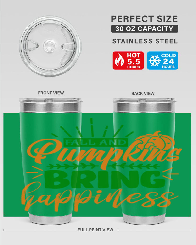 Fall and Pumpkins Bring Happiness 85#- fall- Tumbler