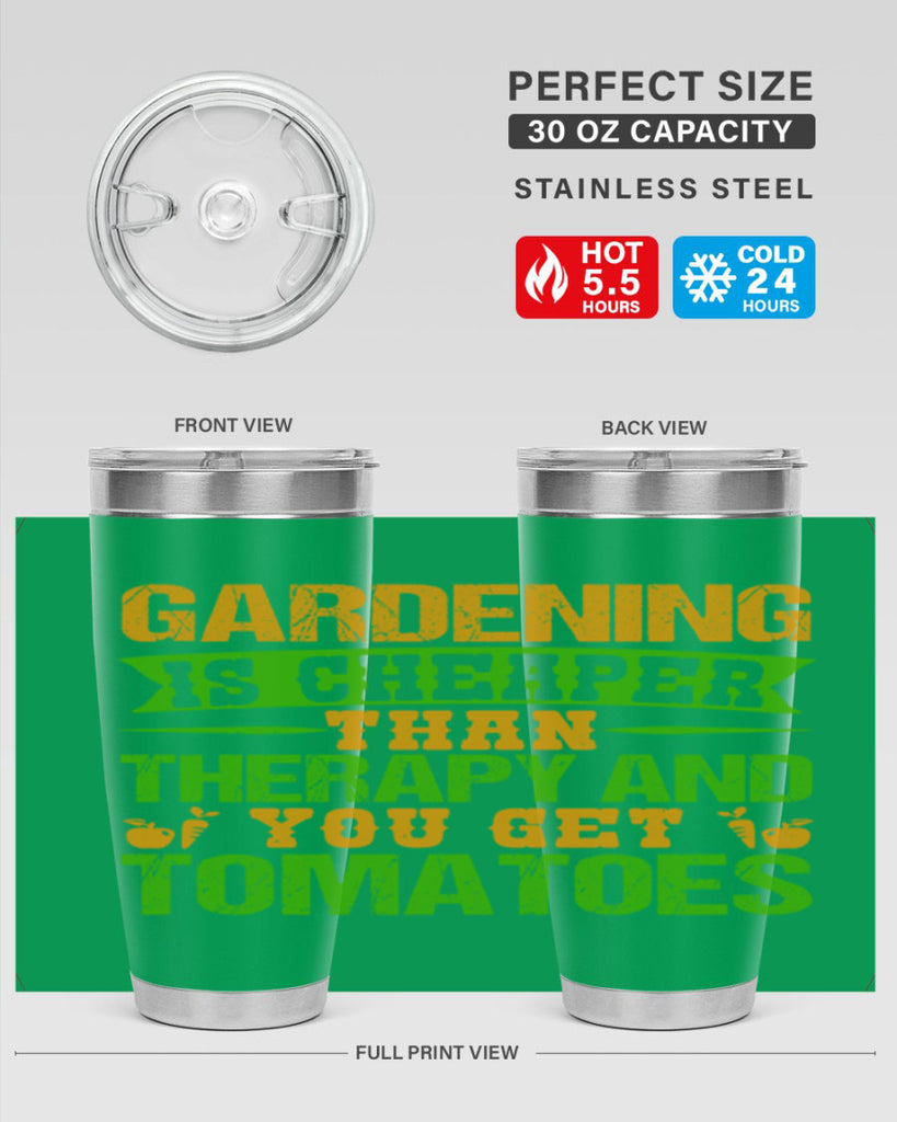 Gardening is cheaper than therapy 63#- farming and gardening- Tumbler