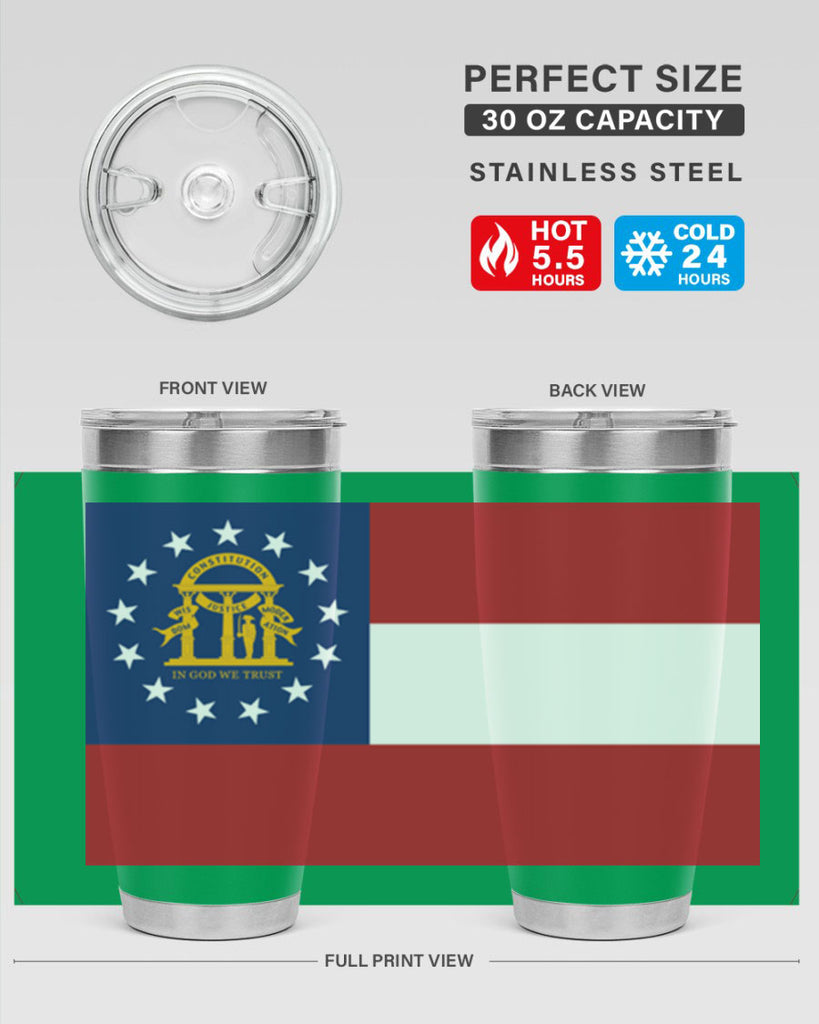 Georgia 42#- Us Flags- Tumbler