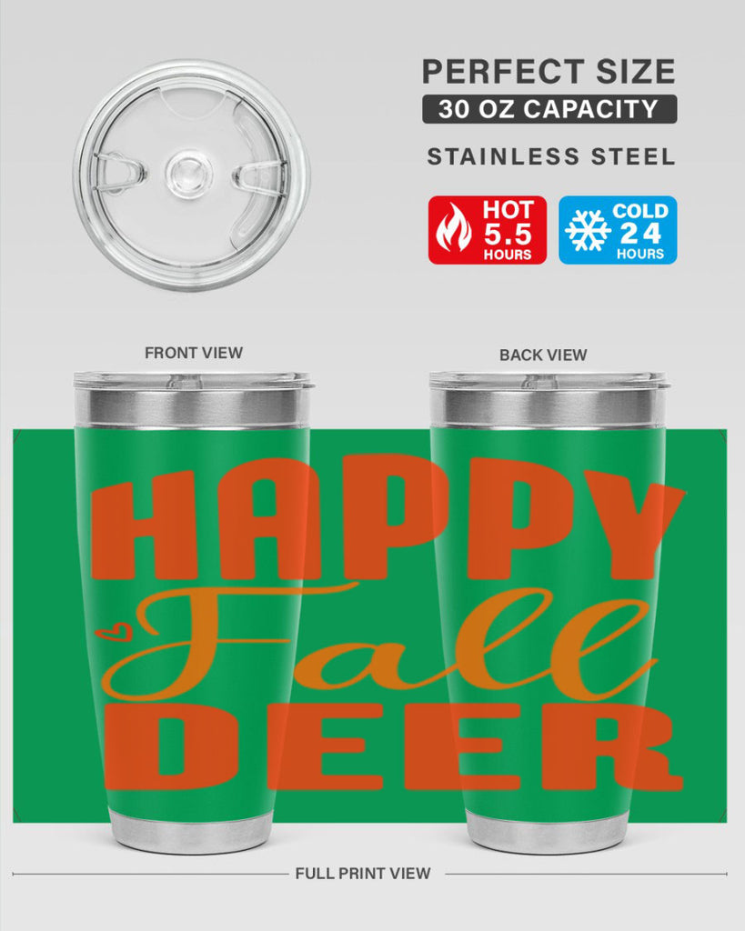 Happy Fall Deer Design 218#- fall- Tumbler