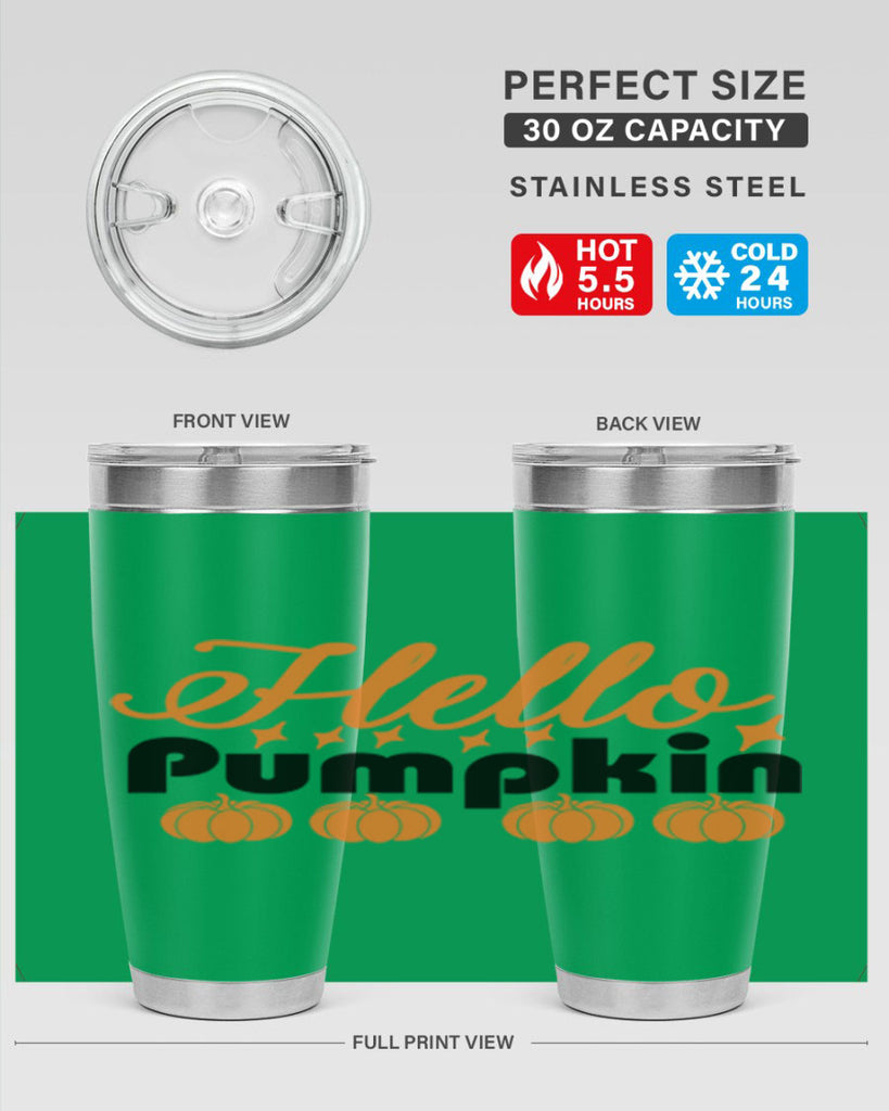 Hello Pumpkin 292#- fall- Tumbler