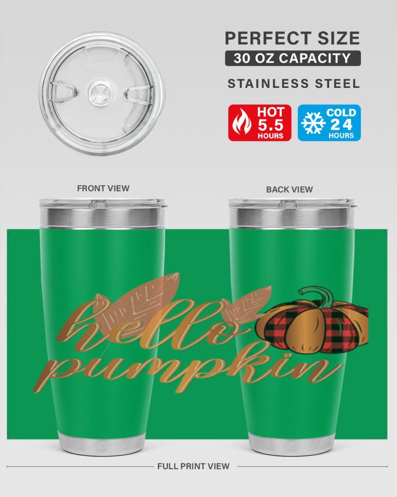Hello Pumpkin 294#- fall- Tumbler