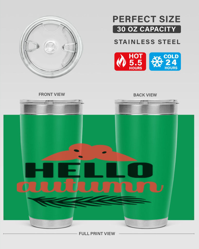 Hello autumn 269#- fall- Tumbler
