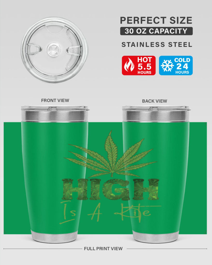 High Is A Kite Sublimation 115#- marijuana- Tumbler