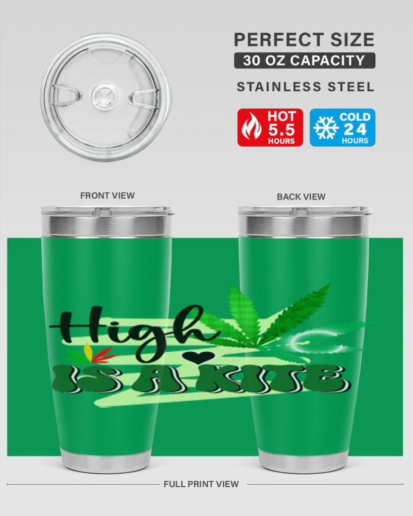 High is a Kite 116#- marijuana- Tumbler