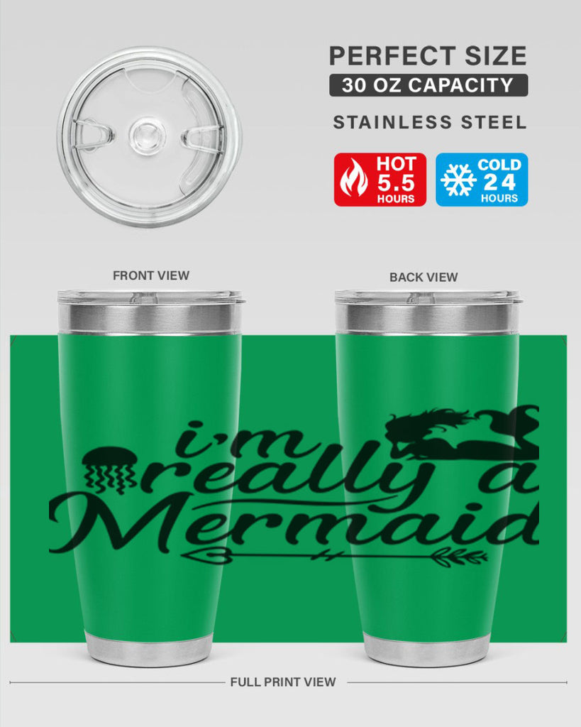 I m Really A Mermaid 213#- mermaid- Tumbler