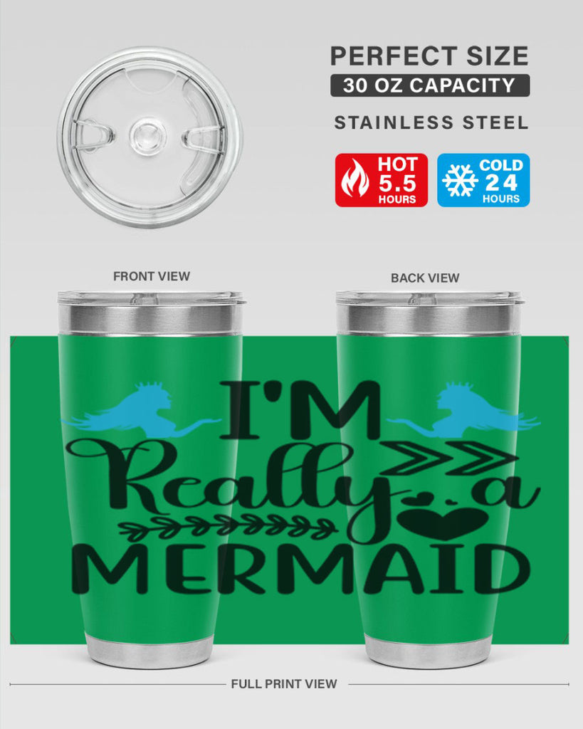 Im Really a Mermaid 262#- mermaid- Tumbler