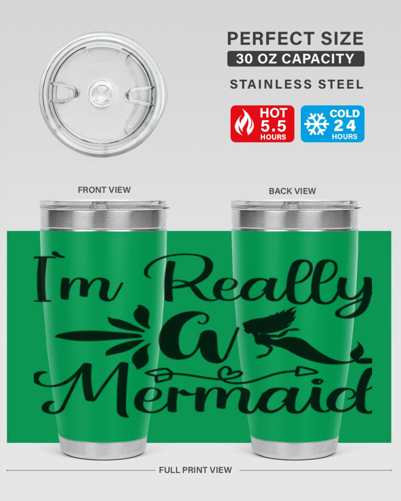 Im really a mermaid 261#- mermaid- Tumbler