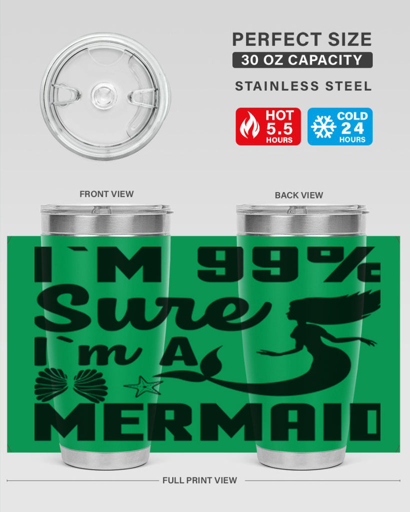 Im sure im a 253#- mermaid- Tumbler