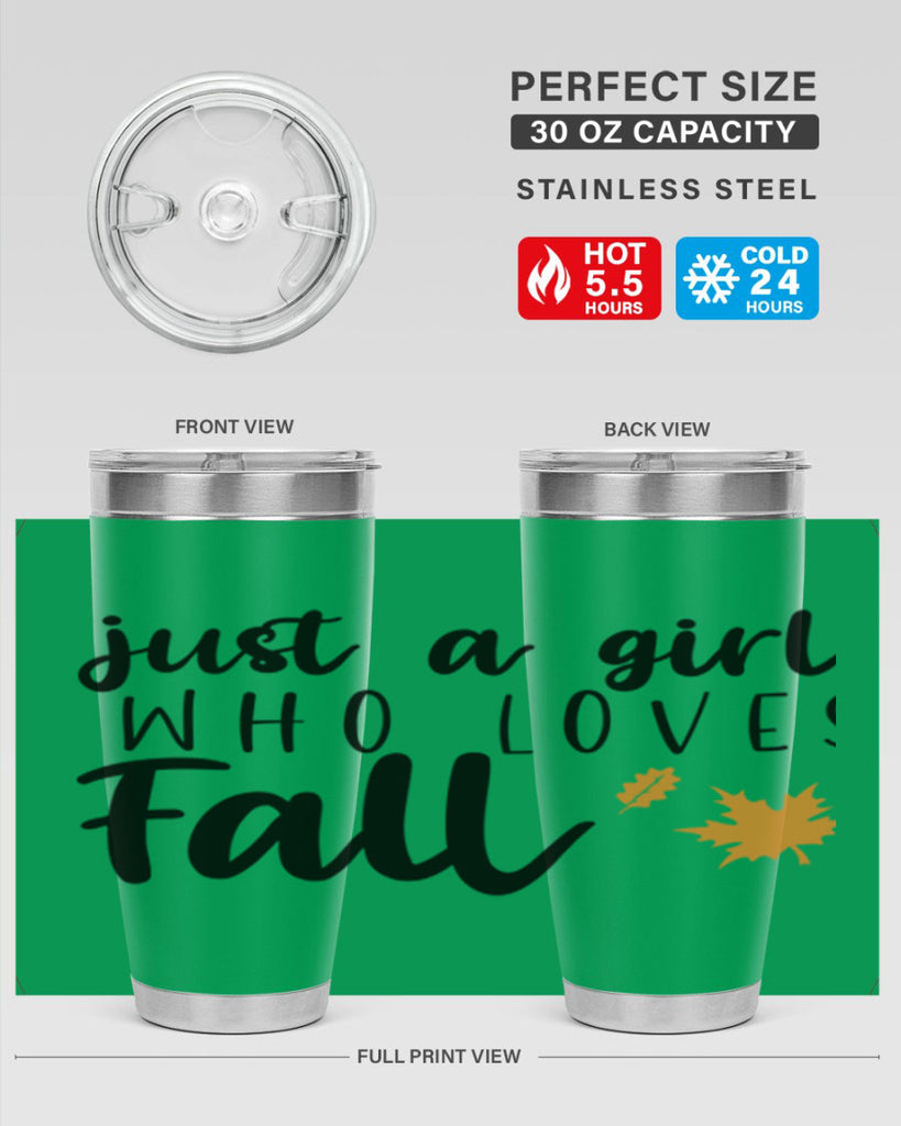 Just A Girl Who Loves Fall 380#- fall- Tumbler