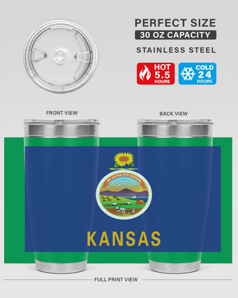 Kansas 36#- Us Flags- Tumbler