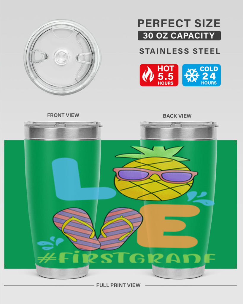 LOVE 1st Grade Summer Pineapple 8#- 1st grade- Tumbler