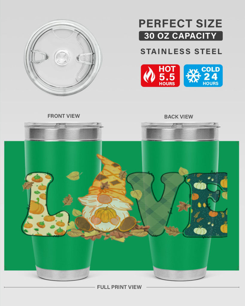 LOVEFallAutumnGnome 415#- fall- Tumbler