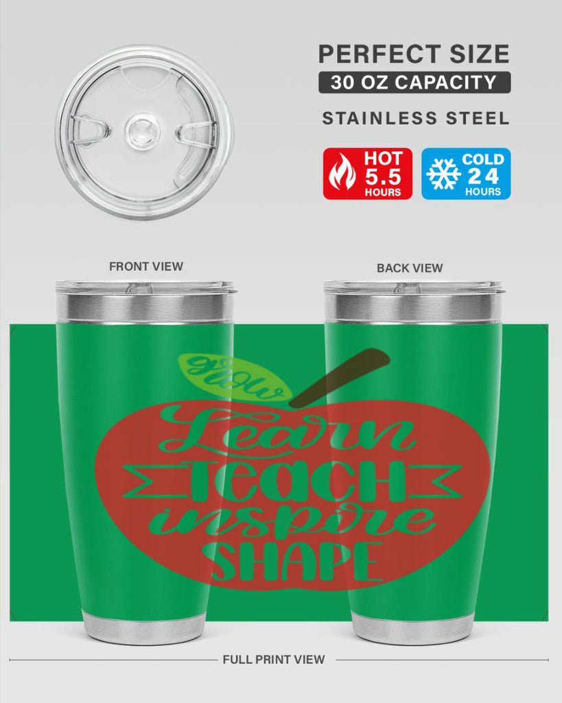 Learn Teach Inspire Shape Style 68#- teacher- tumbler