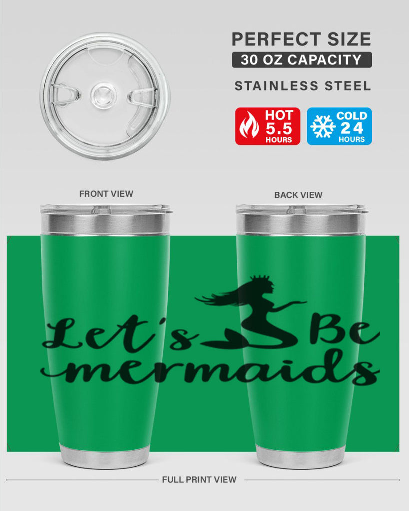 Lets be mermaids design 302#- mermaid- Tumbler