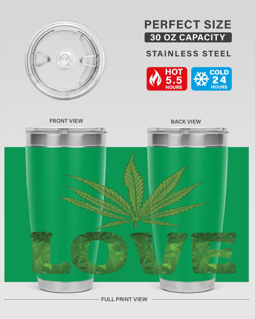 Love Sublimation 192#- marijuana- Tumbler