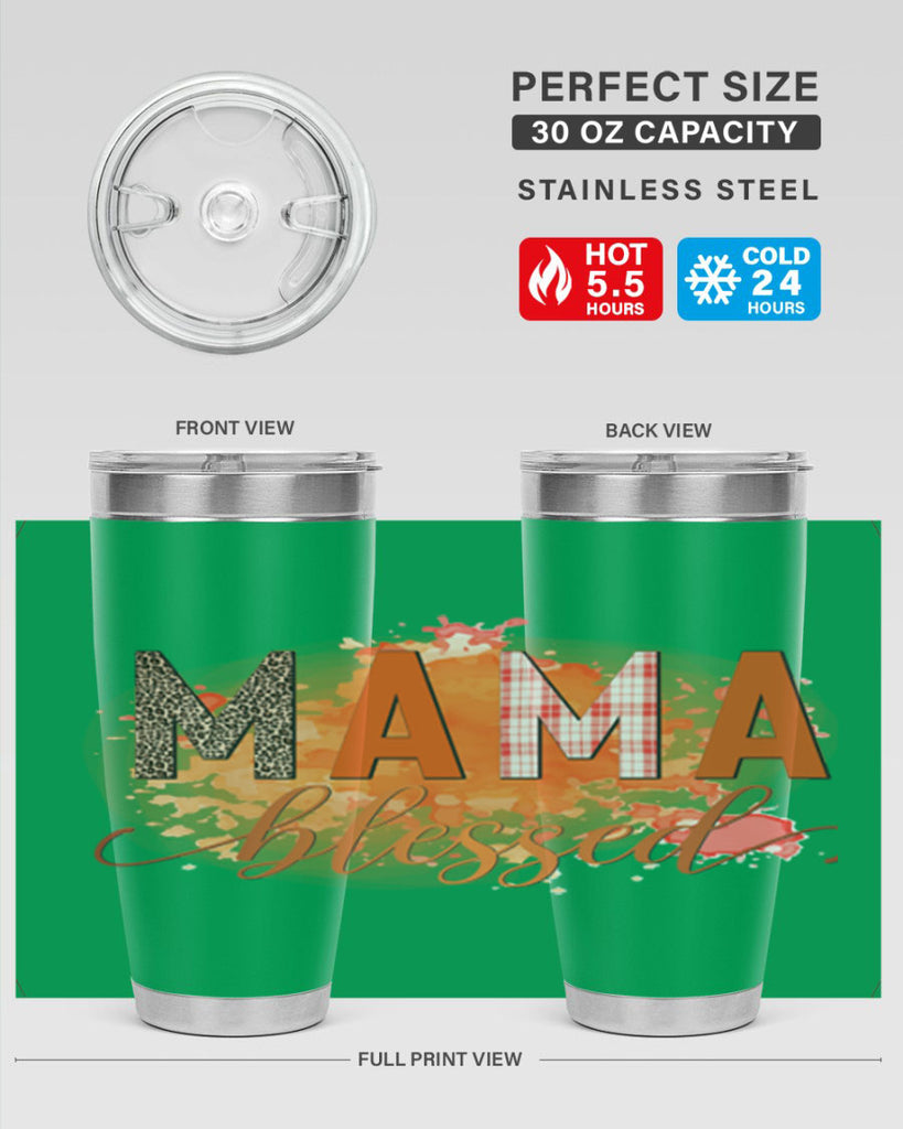 Mama Blessed 418#- fall- Tumbler