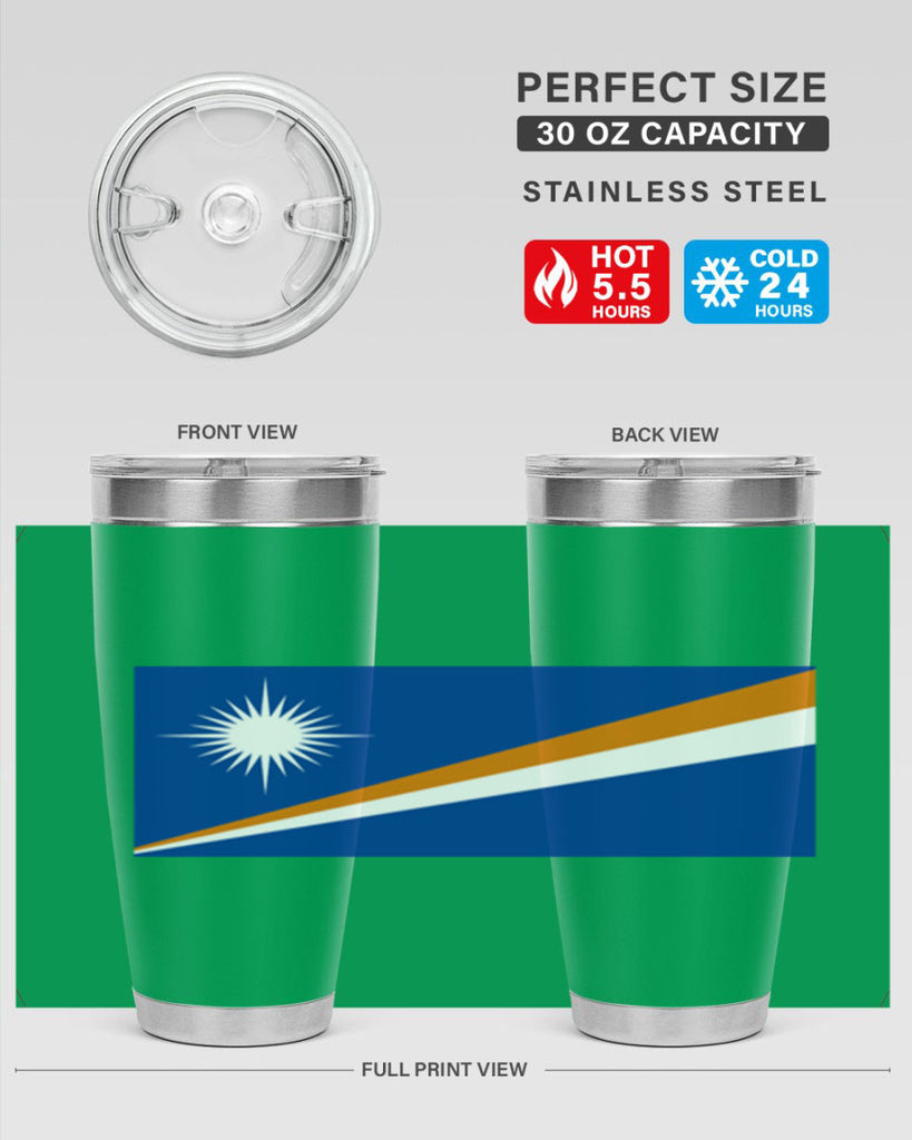 Marshall Islands 90#- world flags- Tumbler