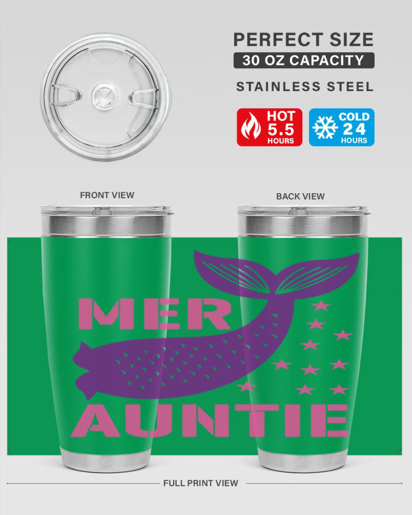 Mer Auntie 320#- mermaid- Tumbler