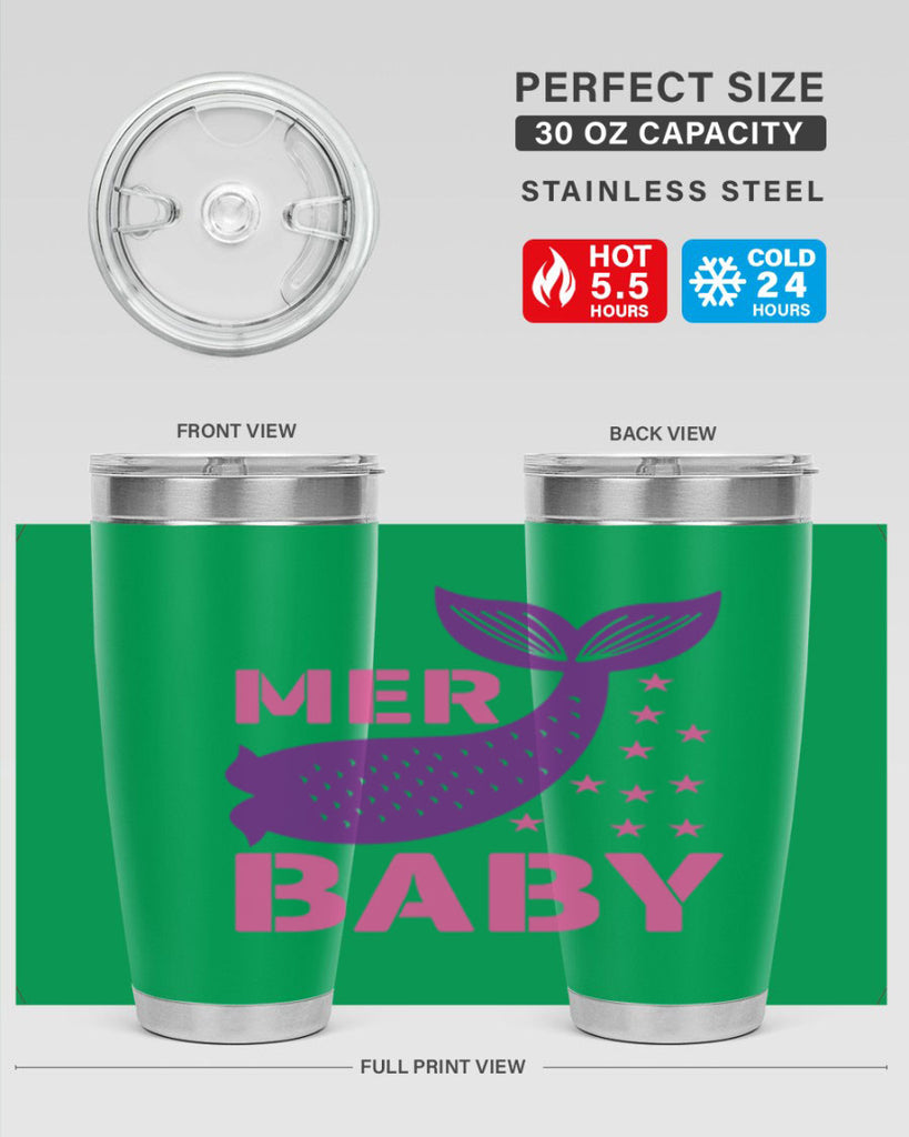 Mer Baby 321#- mermaid- Tumbler