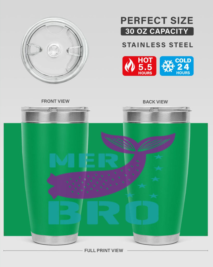 Mer Bro 322#- mermaid- Tumbler