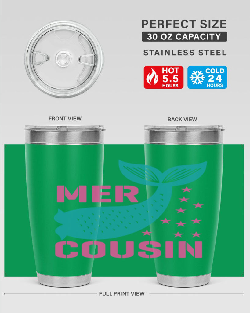 Mer Cousin 324#- mermaid- Tumbler