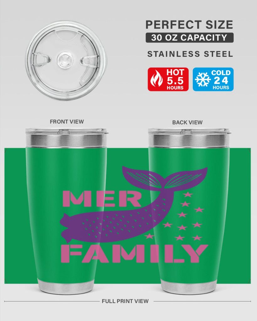 Mer Family 327#- mermaid- Tumbler