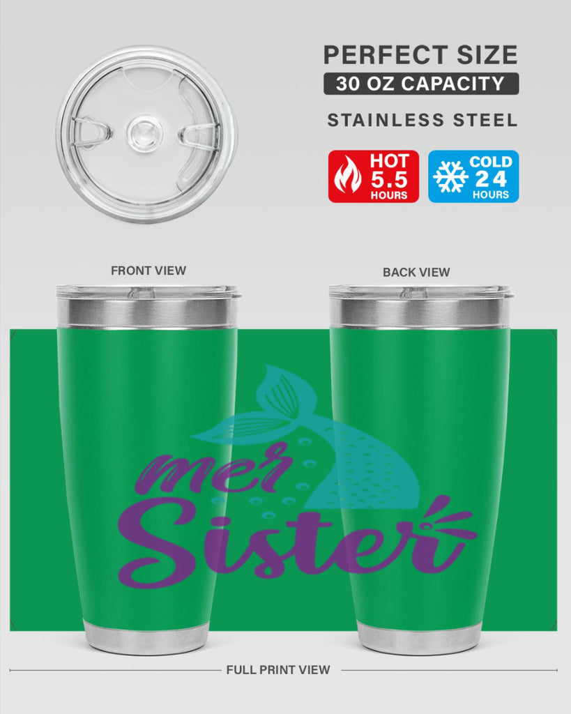 Mer Sister 346#- mermaid- Tumbler