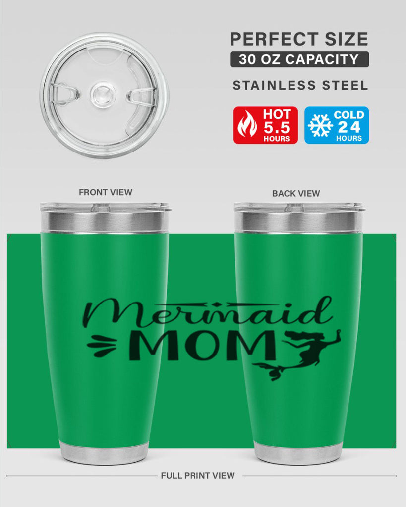 Mermaid Mom 372#- mermaid- Tumbler