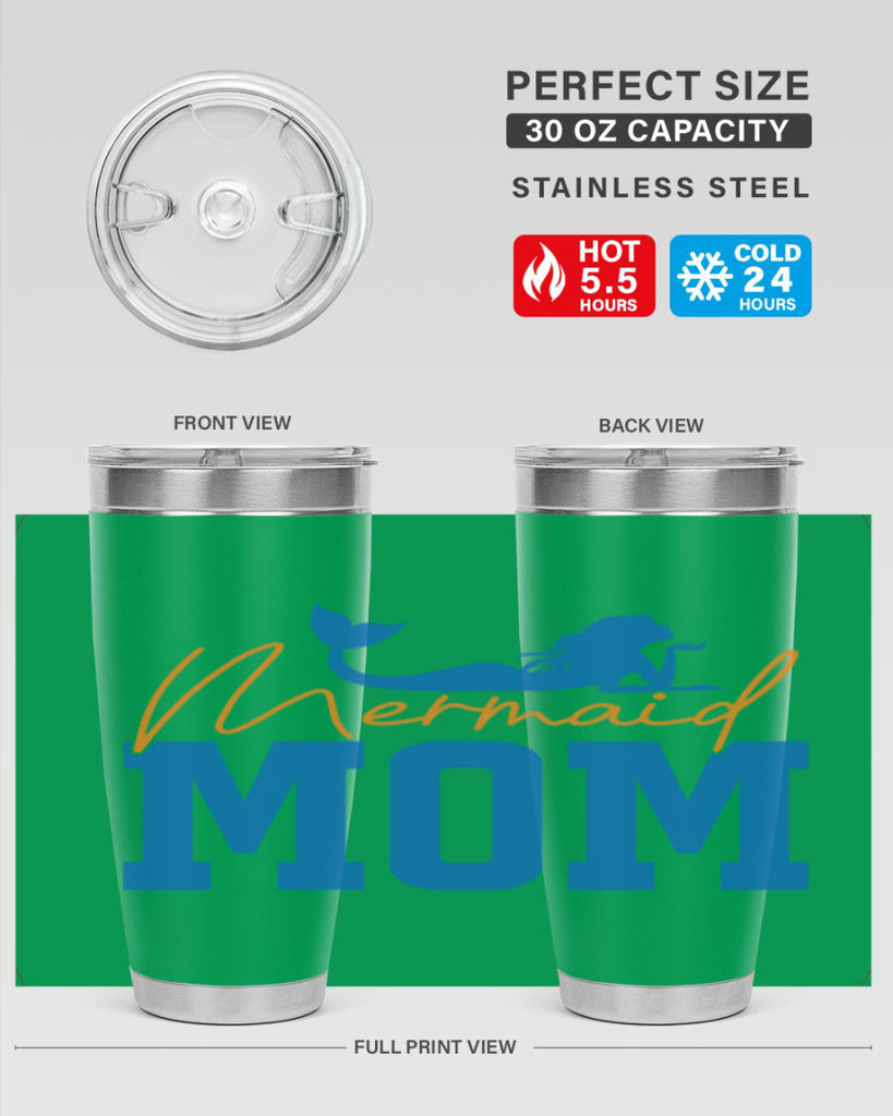 Mermaid Mom 375#- mermaid- Tumbler