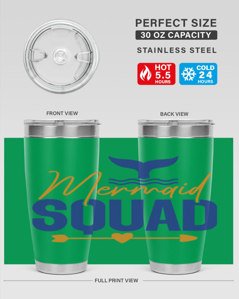 Mermaid Squad 376#- mermaid- Tumbler