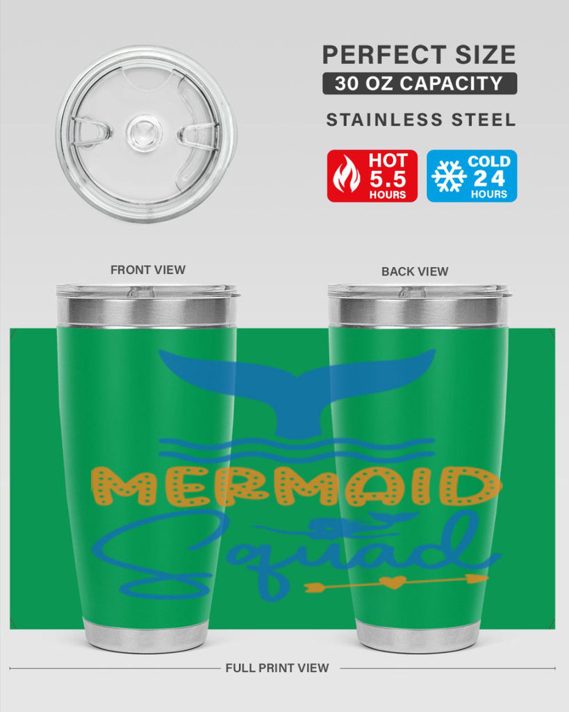 Mermaid Squad 378#- mermaid- Tumbler