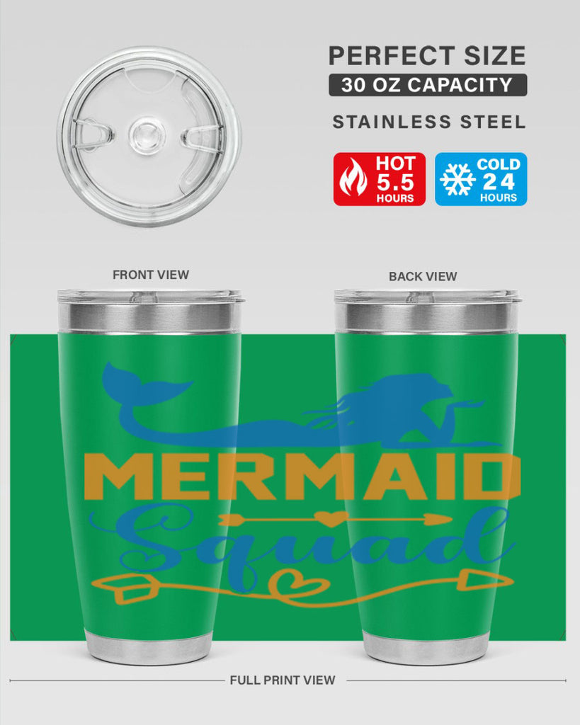 Mermaid Squad 385#- mermaid- Tumbler