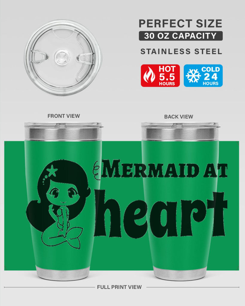 Mermaid at heart 393#- mermaid- Tumbler