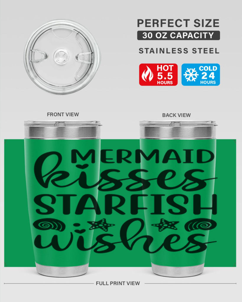 Mermaid kisses starfish wishes 426#- mermaid- Tumbler