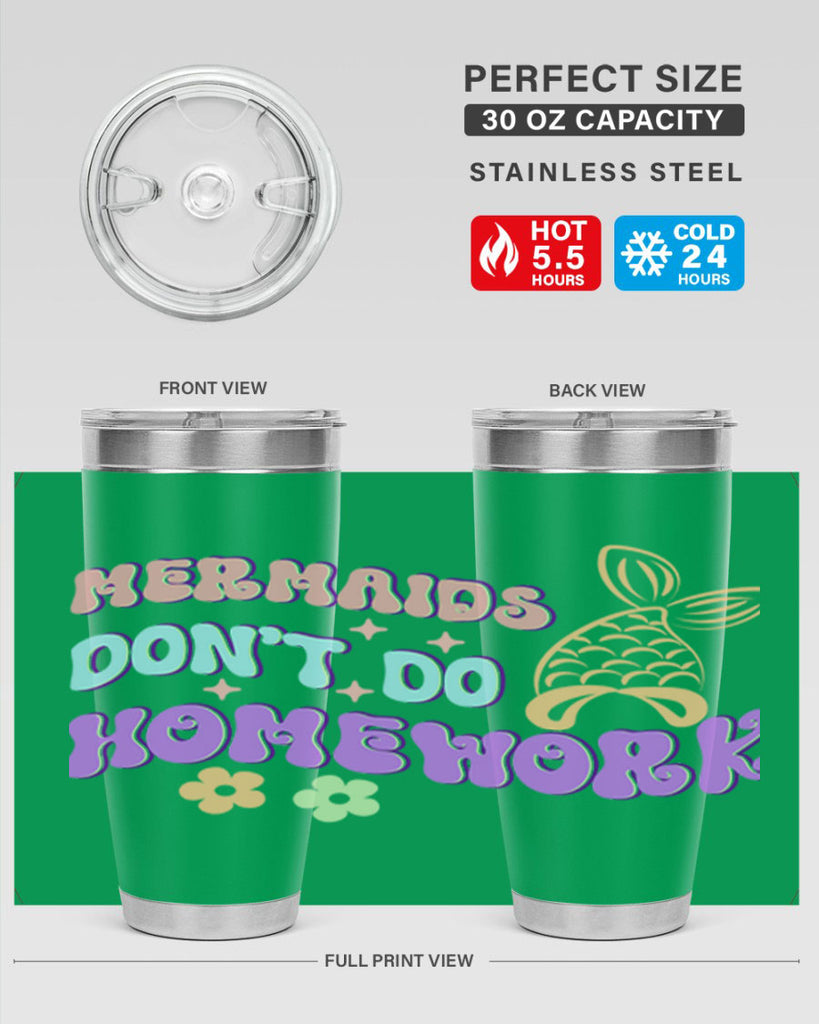 Mermaids Dont Do Homework 485#- mermaid- Tumbler