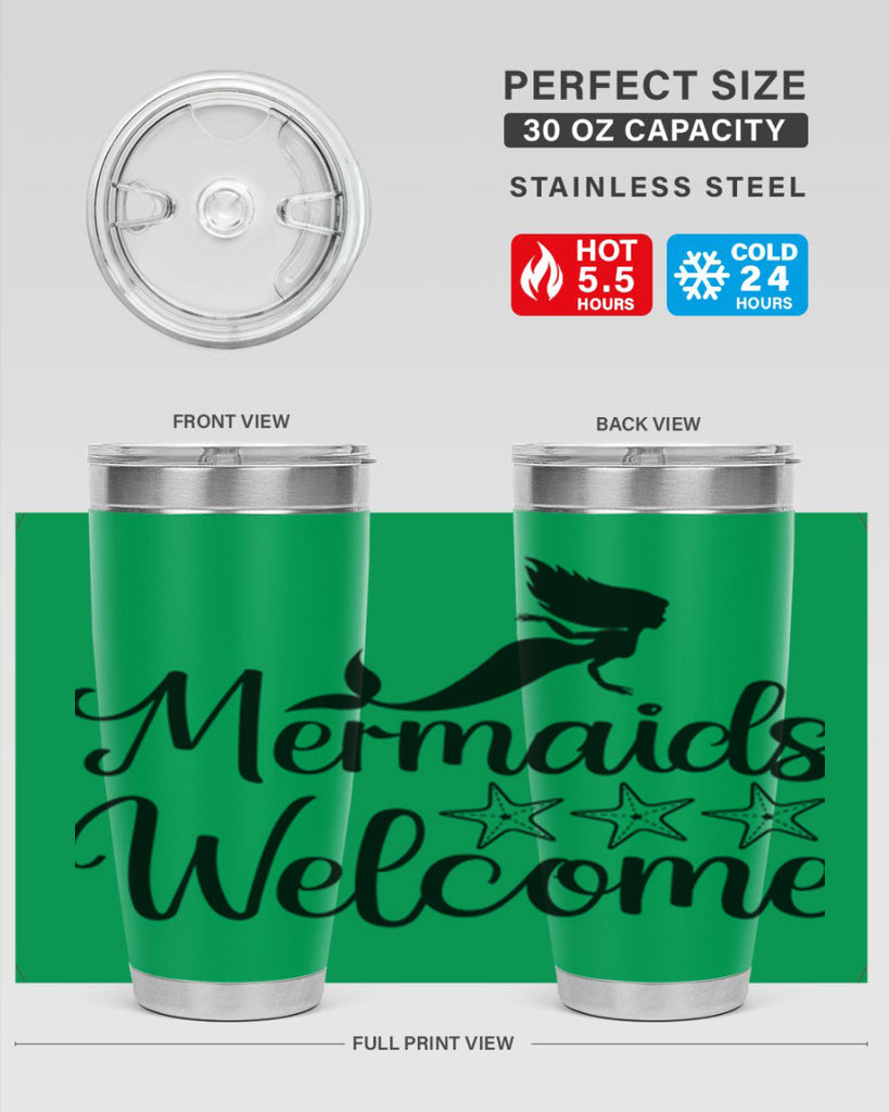 Mermaids welcome 498#- mermaid- Tumbler