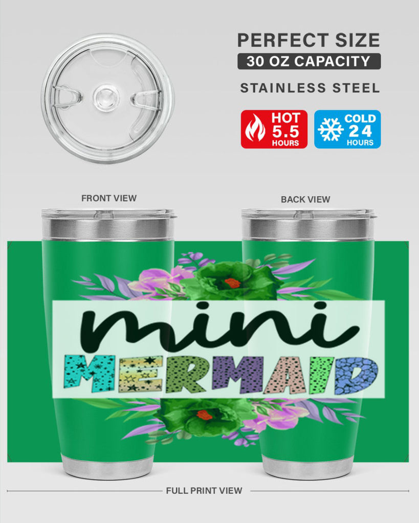 Mini Mermaid 505#- mermaid- Tumbler